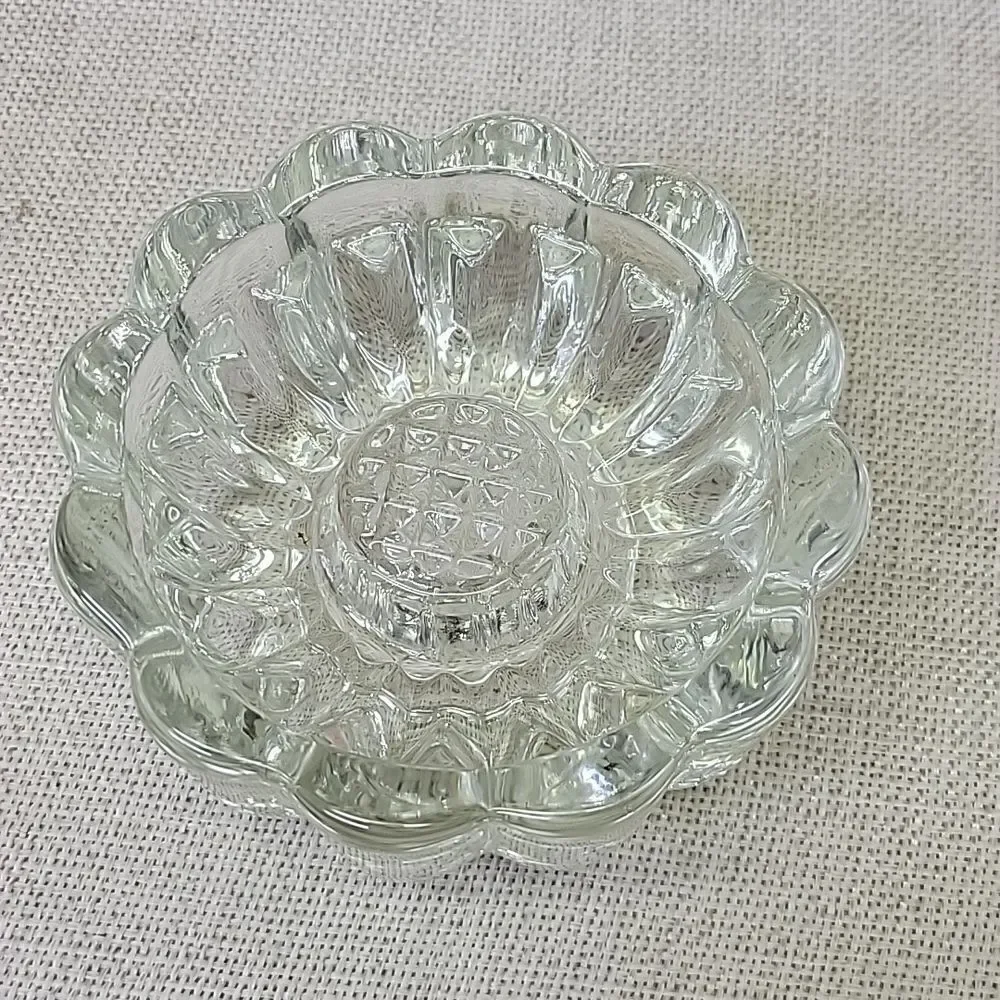 Princess House Crystal Reversible 3 Way Glass‎ Candle Holder #486 set of 2